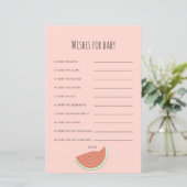 Watermelon Geburtstagsparty Wünsche für Baby (Stehend Vorderseite)