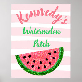 Watermelon Geburtstagspender, Welcom-Zeichen Poster