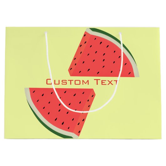 Watermelon-Geschenktasche mit benutzerdefiniertem  Große Geschenktüte (Vorderseite)