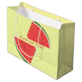 Watermelon-Geschenktasche mit benutzerdefiniertem  Große Geschenktüte (Vorderseite Schrägansicht)