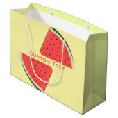 Watermelon-Geschenktasche mit benutzerdefiniertem  Große Geschenktüte (Rückseite Schrägansicht)