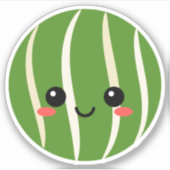 Watermelon Gesicht Vinyl Aufkleber Wasser Flasche (Vorderseite)