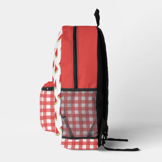Watermelon Gingham Bedruckter Rucksack (Rechts)