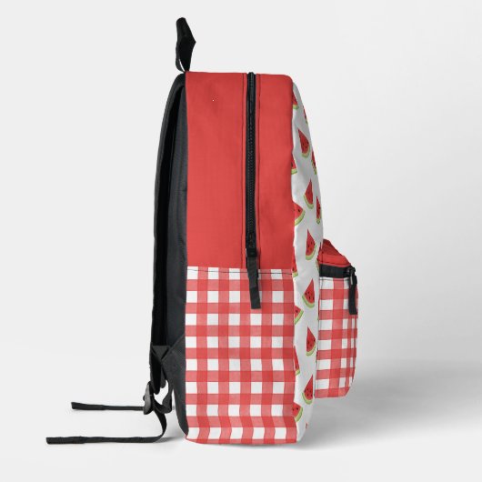 Watermelon Gingham Bedruckter Rucksack (Links)