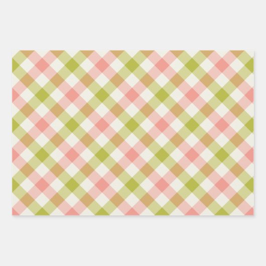 Watermelon Gingham Geschenkpapier Set (Vorderseite)