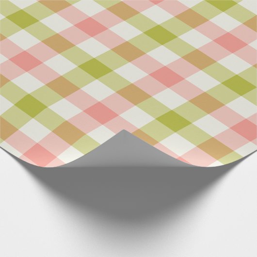 Watermelon Gingham - Wrapping Paper Geschenkpapier (Ecke)