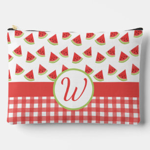 Watermelon Gingham Zubehörtasche