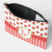 Watermelon Gingham Zubehörtasche (Offen)