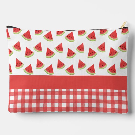 Watermelon Gingham Zubehörtasche (Rückseite)