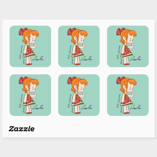 Watermelon Girl Sticker (Blatt)