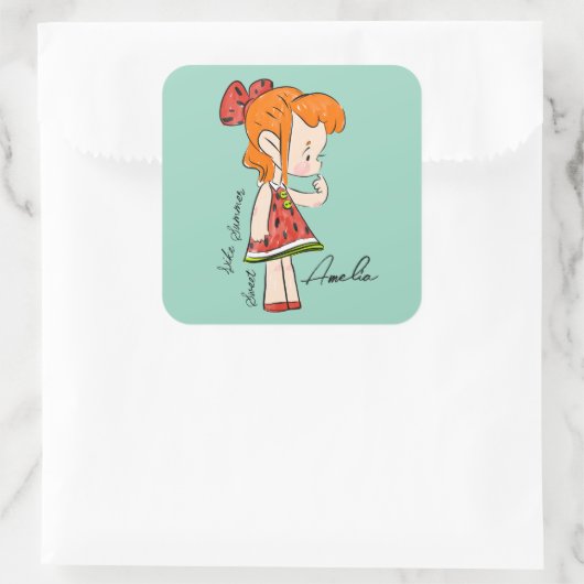 Watermelon Girl Sticker (Tasche)