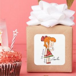 Watermelon Girl Sticker