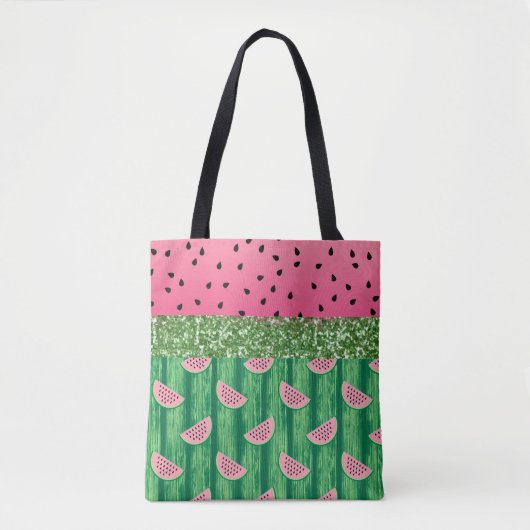 Watermelon Glitzer Modern Tasche (Vorderseite)