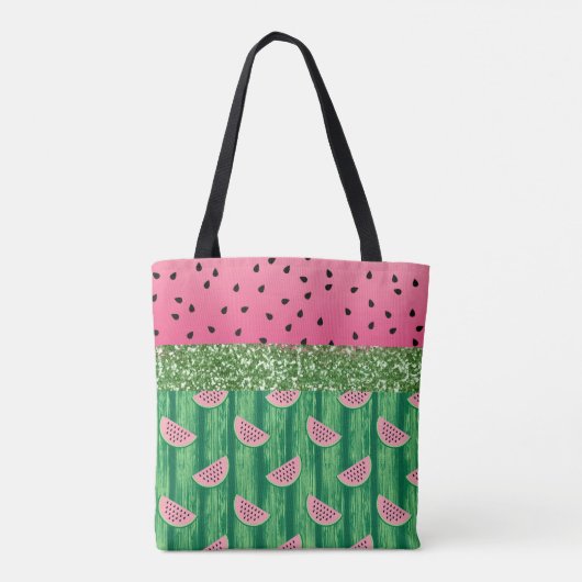 Watermelon Glitzer Modern Tasche (Rückseite)