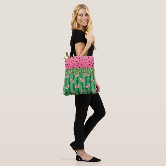 Watermelon Glitzer Modern Tasche (Am Model)