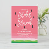 Watermelon Gradient Modern Bridal Brunch Einladung (Stehend Vorderseite)