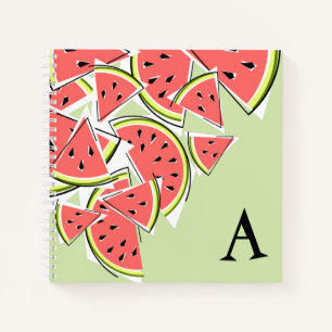 Watermelon Green Monogram Notizblock