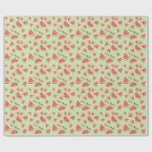 Watermelon Green Multi Name Geschenkpapier (Flach)