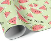 Watermelon Green Multi Name Geschenkpapier (Rolleneckpunkt)