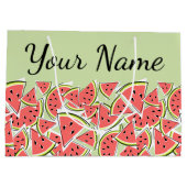 Watermelon Green Name Große Geschenktüte (Rückseite)