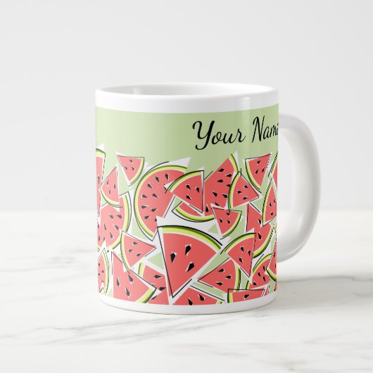 Watermelon Green Name Jumbo-Tasse (Vorderseite Rechts)