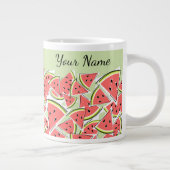 Watermelon Green Name Jumbo-Tasse (Rechts)