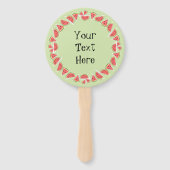 Watermelon Green Pieces Circle Text Fächer (Vorderseite)