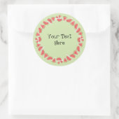 Watermelon Green Pieces Circle Text Runder Aufkleber (Tasche)