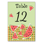 Watermelon Green Pieces Karo Tischnummer (Rückseite)