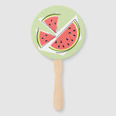 Watermelon Green Pieces Text Fächer (Vorderseite)