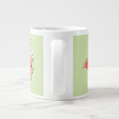 Watermelon Green Pieces Text Jumbo-Tasse (Rückseite)