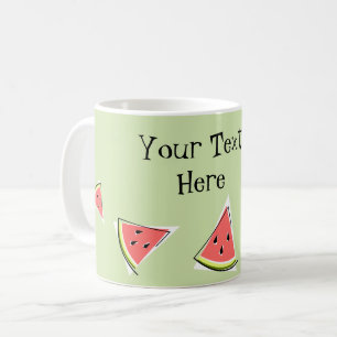 Watermelon Green Pieces Text Kaffeetasse