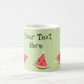 Watermelon Green Pieces Text Kaffeetasse (Mittel)