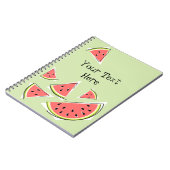 Watermelon Green Pieces Text Notizblock (Linke Seite)