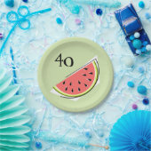 Watermelon Green Slice 40 Age Paper Teller (Party)