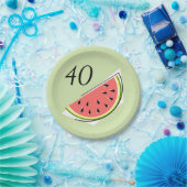Watermelon Green Slice 40 Age Paper Teller (Party)