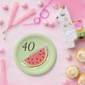 Watermelon Green Slice 40 Age Paper Teller (Party)