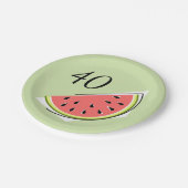 Watermelon Green Slice 40 Age Paper Teller (Schrägansicht)
