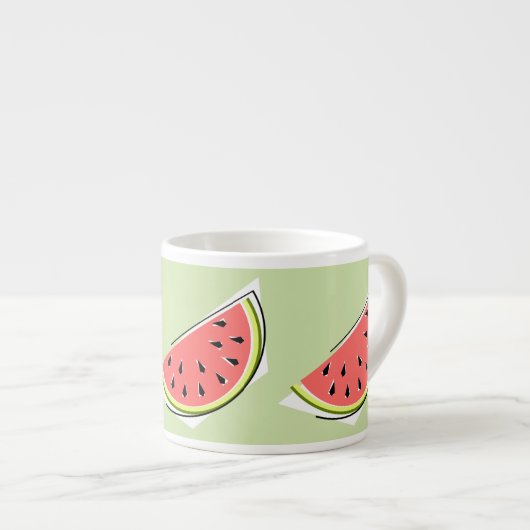 Watermelon Green Slice Espressotasse (Vorderseite Rechts)