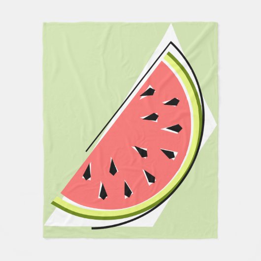 Watermelon Green Slice Fleecedecke (Vorderseite)