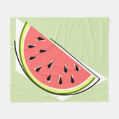 Watermelon Green Slice Fleecedecke (Vorderseite (Horizontal))