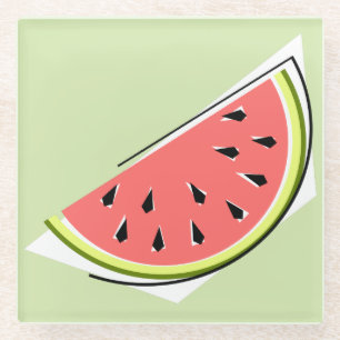 Watermelon Green Slice Glasuntersetzer