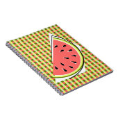 Watermelon Green Slice Karo Notizblock (Rechte Seite)