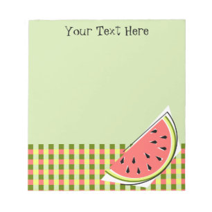 Watermelon Green Slice Karo Text Notizblock