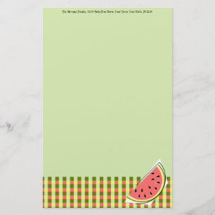 Watermelon Green Slice Karo Textartikel Briefpapier