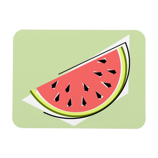 Watermelon Green Slice Magnet (Horizontal)