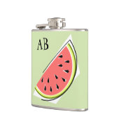 Watermelon Green Slice Monogram Flachmann (Links)