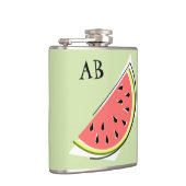 Watermelon Green Slice Monogram Flachmann (Rechts)