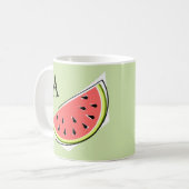 Watermelon Green Slice Monogram Kaffeetasse (Vorderseite Links)