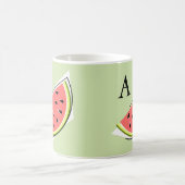 Watermelon Green Slice Monogram Kaffeetasse (Mittel)
